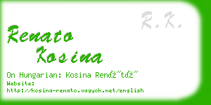 renato kosina business card